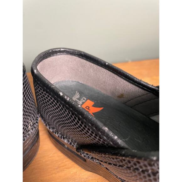 Dansko XP Black Moray Leather Comfort Nurse Clog. Size 38/7.5-8. - Picture 6 of 10